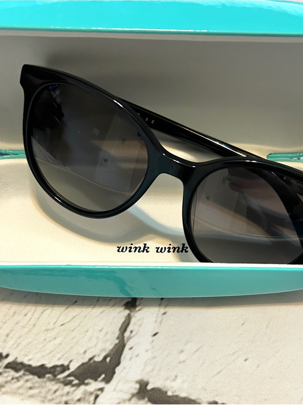 kate spade Black Hello Sunshine Women's Sunglasses - Silver Spade Side Detail ♠️